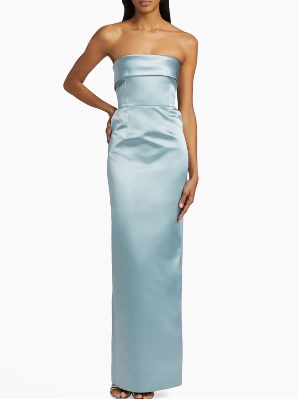 The New Arrivals Ilkyaz Ozel Rhea Satin Strapless Column Gown size 38 $1150 MSRP